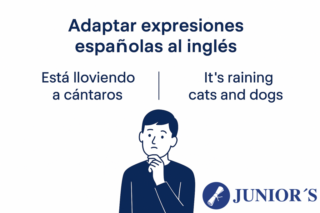 Cómo adaptar expresiones españolas al inglés real con naturalidad.