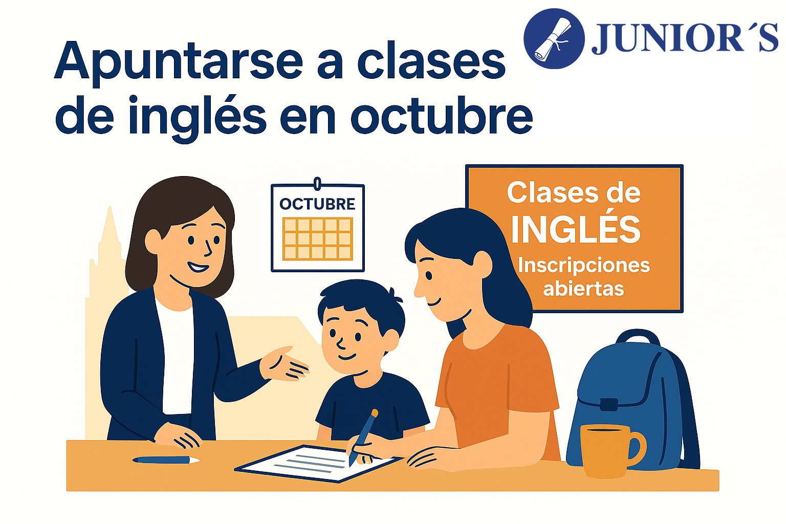 apuntarse a clases de inglés en octubre